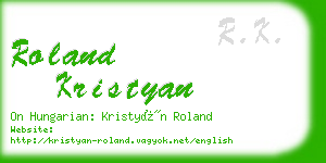 roland kristyan business card